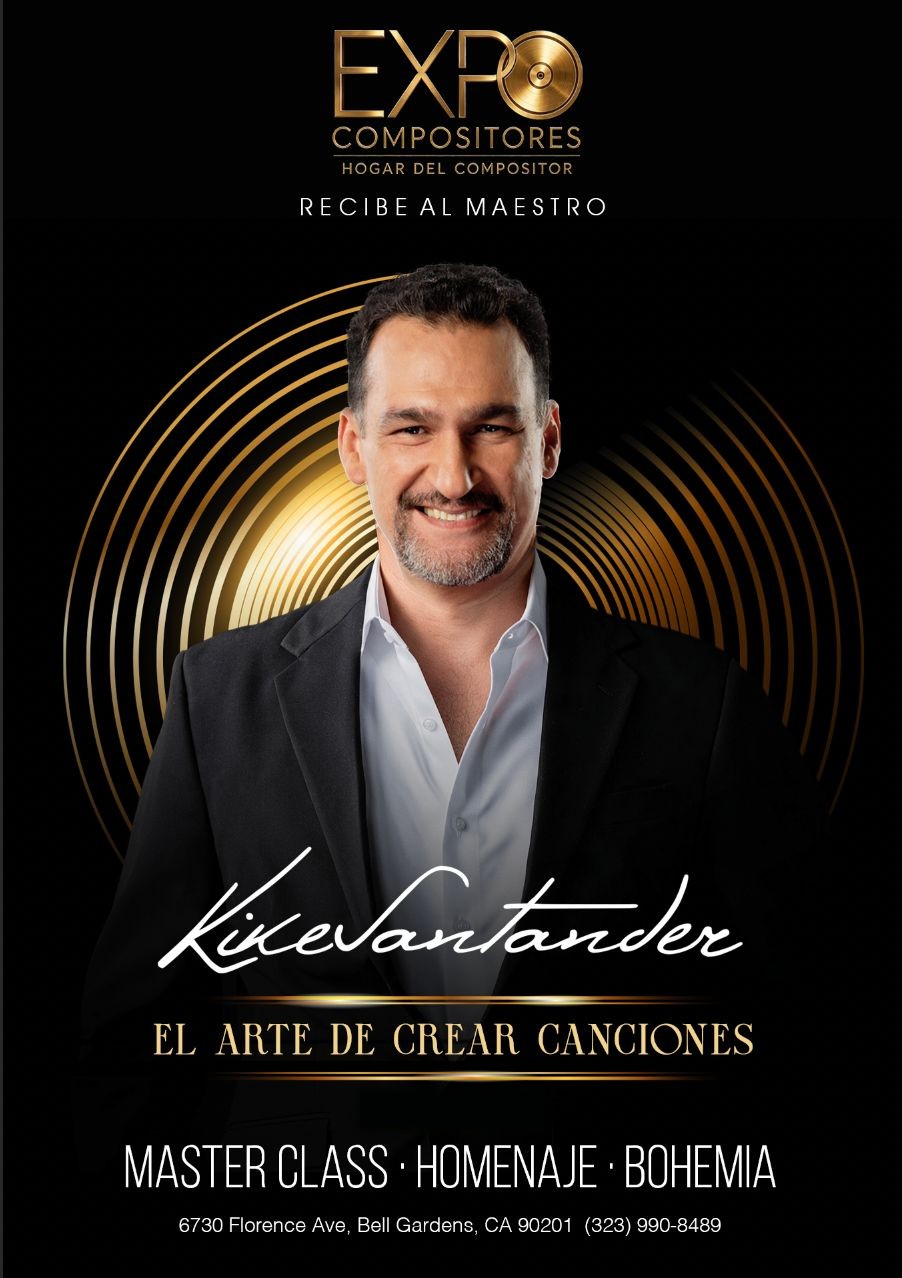 Cartel de Kike Santander: El Arte de Crear Canciones, 29 de octubre de 2026, El Hogar del Compositor