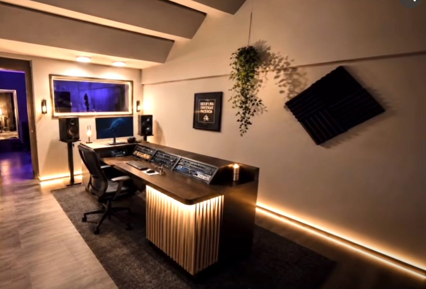 Sala de control del estudio de grabación